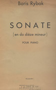 Sonate (en do dize mineur), B. Rybak, A la flte de pan, 1940